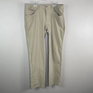 Lululemon Commission Hose Herren 34x30 Khaki Slim Fit Activewear Chino #B4 - Bild 1 von 7