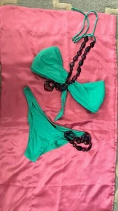 Traje de baño conejito de playa súper raro con cuentas lg conjunto superior medi inferior traje de baño - Imagen 1 de 7