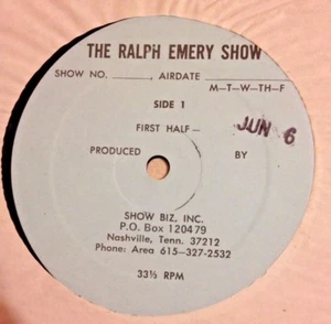 RADIO SHOW: RALPH EMERY SHOW 6/6/83 LEE GREENWOOD LIVE IN STUDIO ONE HOUR SHOW - Picture 1 of 1