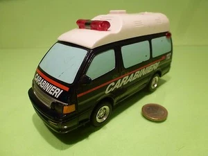 PLASTIC TOYOTA HIACE? CARABINIERI POLICE - BLUE L17.0cm - GOOD - BATTERY - Picture 1 of 6