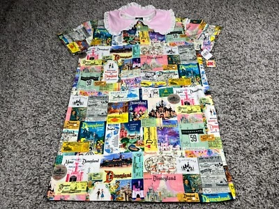 NEW Disneyland Dress Womens Small Pink Disney100 Mickey Mouse All Over Print - Image 1 of 4