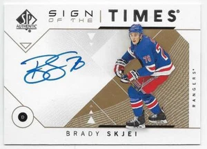 18/19 SP AUTHENTIC SIGN OF THE TIMES AUTOGRAPH Brady Skjei #SOTTBS - Picture 1 of 1