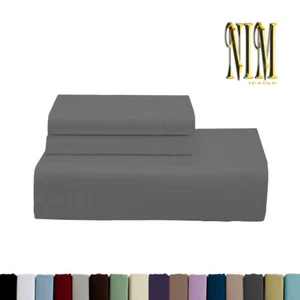 Luxury Soft 3pcs 2700 TC Fitted SHEET SET DOUBLE QUEEN KING 40cm Pocket - Picture 1 of 75