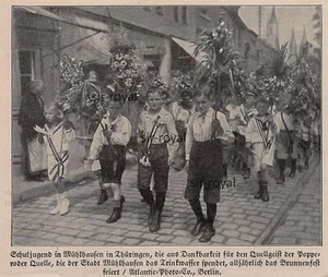 Brunnenfest Mühlhausen Thüringen - 1926 - Historisches Bild ~13x11cm - - Bild 1 von 1