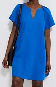 New George  Linen Blend summer ⛱️BEACH/POOL 😎🔵Blue🔵 Size 14 RRP £18 - Picture 1 of 5