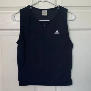 Adidas Clima Cool  Girls Size XL Sleeveless Tank Top Shirt Navy Blue - Picture 1 of 7