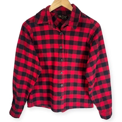 The Vermont Flannel Co Shirt Womens Small Red Black Buffalo Plaid Flannel  USA - Image 1 of 4
