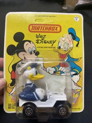 Matchbox 1979 Walt Disney WD5 & WD6 Donald Duck Police Jeep MOC - Image 1 of 4
