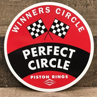 Vintage DANA Perfect Circle Piston Rings Automotive Racing Decal Sticker 3-3/4" - Image 1 of 4