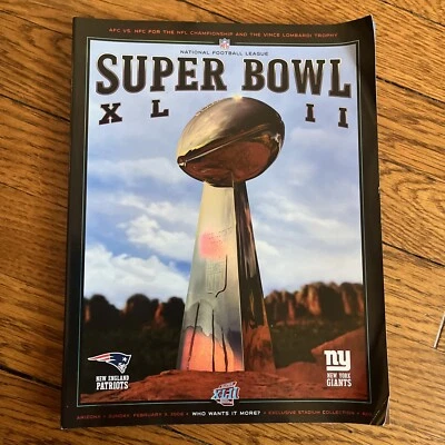 SUPER BOWL XLII HOLOGRAM PROGRAM 2007 NEW YORK GIANTS CHAMPIONS SB - Image 1 of 4