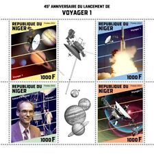 45th Anniversary of Launch of Voyager 1 Space MNH Stamps 2022 Niger M/S 4 Stamps