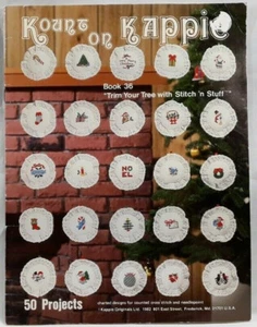 1982 Kappie Trim Your Tree With Stitch & Stuff 36 Cross Stitch Pattern Book 7892 - Bild 1 von 2