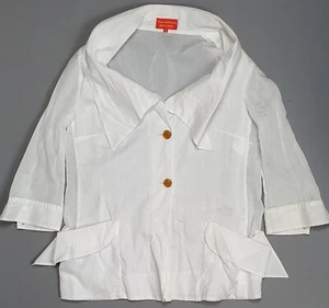 VIVIENNE WESTWOOD Red Label White Front Button Shirt Blouse Size 2 / UK 10 - Picture 1 of 10