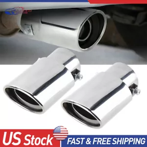 2pcs Exhaust Pipe Muffler Tail Tip 1.5"-2.4" Stainless Steel Fit Toyota Corolla - Picture 1 of 11