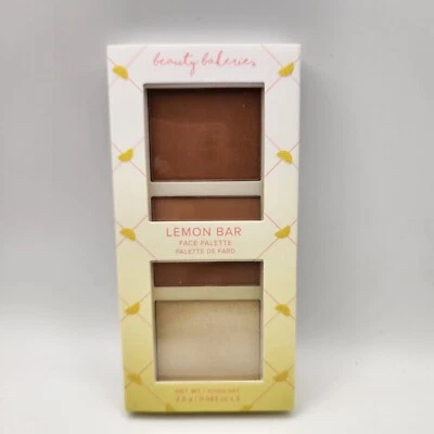 Beauty Bakerie Lemon Bar Face Palette 3 Shades  Bronzer Highlighter Contour - Image 1 of 4