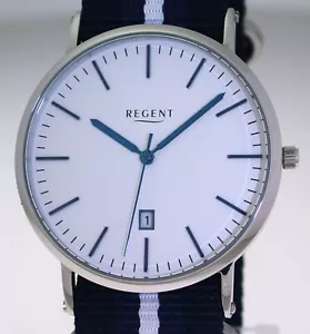 Modische Regent Edelstahl Textilband Quartz Herrenuhr UVP 79,90 EUR - Bild 1 von 4