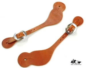 Contour Cowboy Spur Straps Amish Made Heavy Duty Herman Oak Harness Leather New - Picture 1 of 6