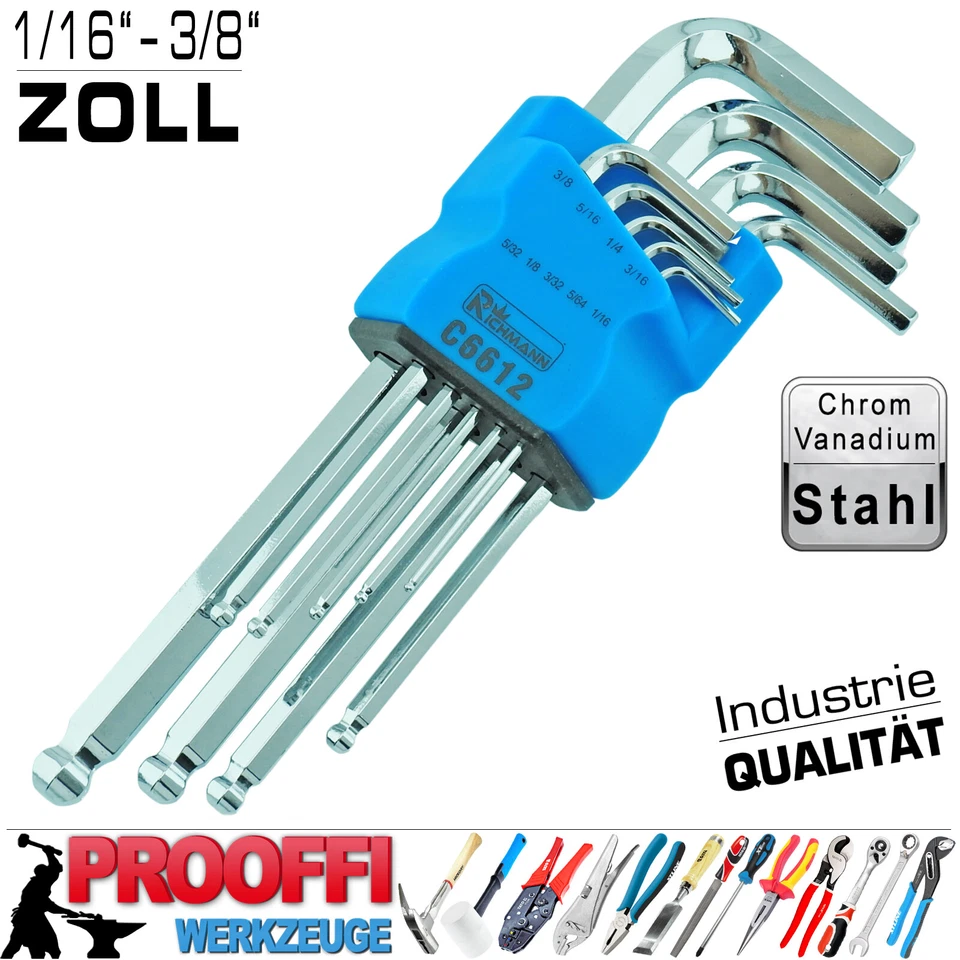 Zoll Innensechskant Winkel Stift Schlüssel Harley Werkzeug Für Inbus Schraube - Bild 1 von 4