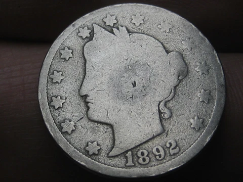 1892 Liberty Head V Nickel 5 Cent Piece- Good Details Cover