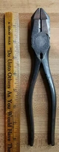8-1/2" VINTAGE M. KLEIN & SONS BELL SYSTEM LINESMAN PLIERS 3/1928 DATE CODE - Picture 1 of 12