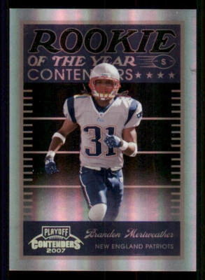 2007 Playoff Contenders ROY Contenders Black #7 Brandon Meriweather /100 - Image 1 of 2