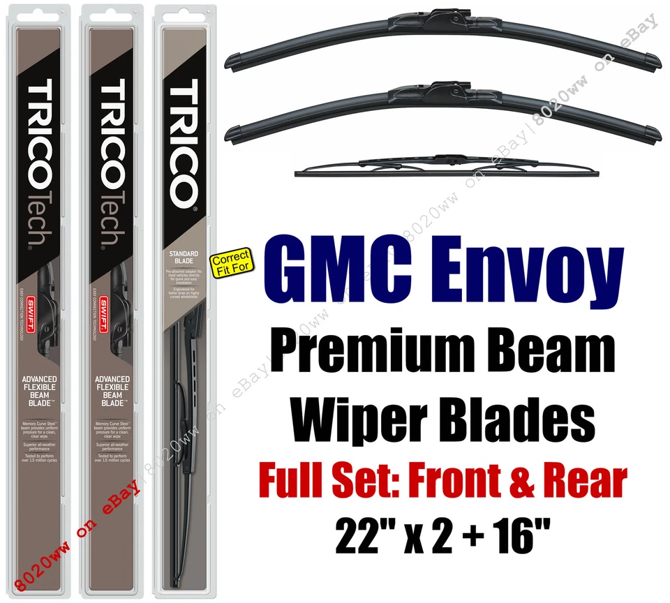 Limpiaparabrisas 3pk Premium delantero + trasero - apto para GMC Envoy 2002-2006 - 19220x2/30160 Foto 1 de 1