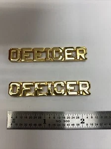 Ufficiale - Ottone Polizia d'Oro/Collare del Fuoco - Spilla e Frizione - NUOVO - Distintivo di livello - Foto 1 di 4