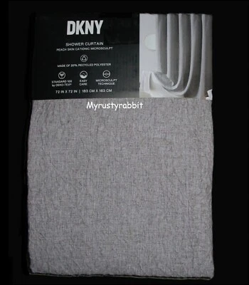 DKNY Cortina de Ducha Tela Microsculpt Gris Carbón 72" x 72" ~ Nueva Foto 1 de 4