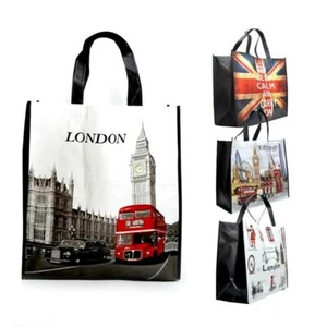  Grande borsa tote shopping riutilizzabile pieghevole icona di Londra souvenir di riferimento Regno Unito - Foto 1 di 1