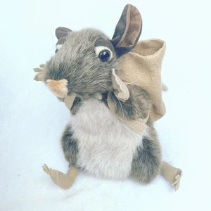 Folkmanis Pack Rat Hand Puppet Plush Burlap Sack Backpack Realistic - Picture 1 of 5