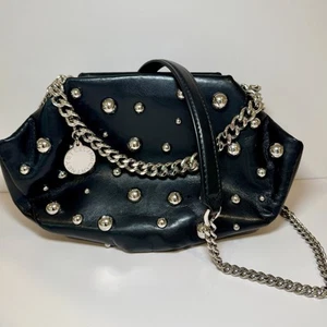 Bolso Stella McCartney Falabella Doble Cadena con Tachuelas Plateadas y Correa Bandolera - Imagen 1 de 14