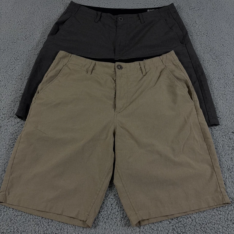 LOT OF 2 Volcom Shorts Mens 33 Surf & Turf Hybrid 10" Chino Casual Board Swim - Image 1 of 4