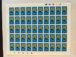 France 1998 butterflies human rights SHEET FOLDED MLH - Picture 1 of 1