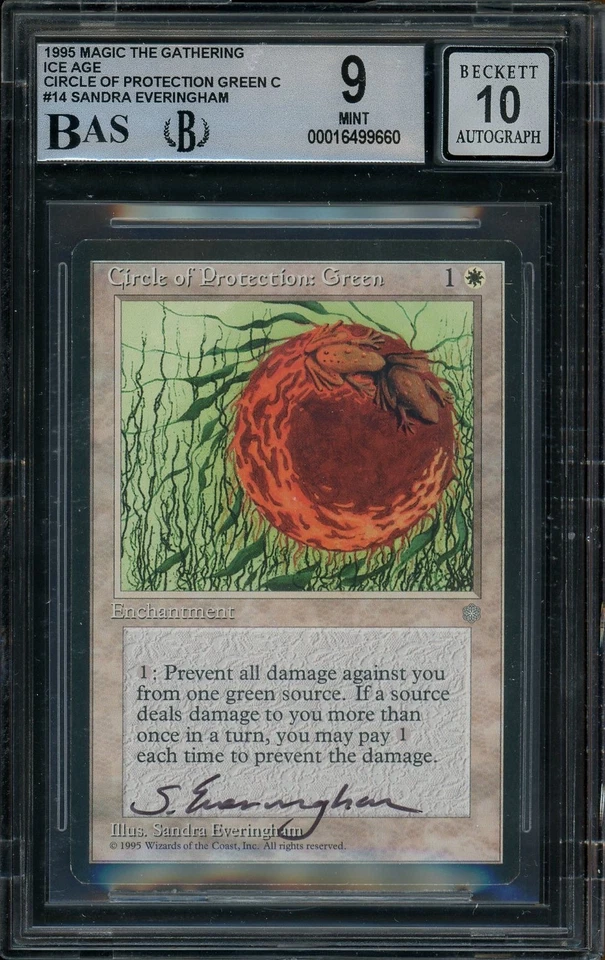 1995 MTG Ice Age Circle of Protection Sandra Everingham Signed BGS 9 AUTO 10 - Image 1 of 2