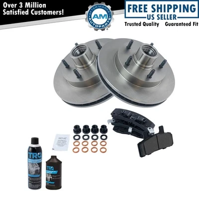 Kit de pastillas de freno de disco delanteras y rotor con productos químicos para camioneta Ram 94-99 2x2 Foto 1 de 4