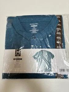 Polo suave turquesa talla 4XL Members Mark Favorite nuevo con etiquetas - Imagen 1 de 4