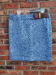 Schöner gebrauchter Michael Kors Kurzrock - Größe 12 - Farbe - blau und weiß - Bild 1 von 7