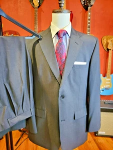 Anzug 44L Haggar Black Label anthrazit Wollmischung - Bild 1 von 19