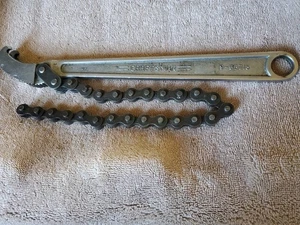 Vintage USA Craftsman 12" Chain Wrench 9-55713.  16"chain with 4" capacity - Picture 1 of 8