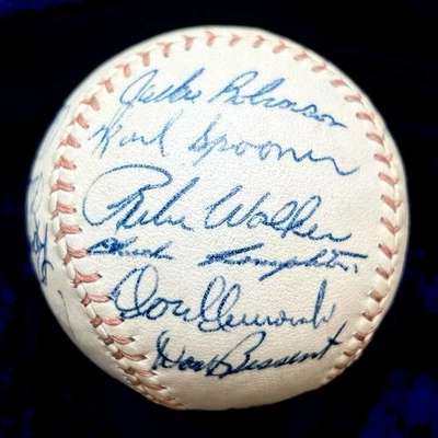 1955 WS Champion Brooklyn Dodgers Signed (23) Baseball. Jackie Robinson. JSA - Image 1 of 4
