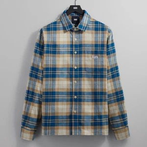 Kith Plaid Ludlow Button Down in ”Novel” Size XXL Soft Brushed Flannel Cotton - Picture 1 of 8