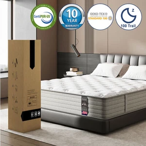 12" 14" 10" Hybrid Mattress Twin Full Queen King Gel Memory Foam Spring in a Box - Picture 1 of 46
