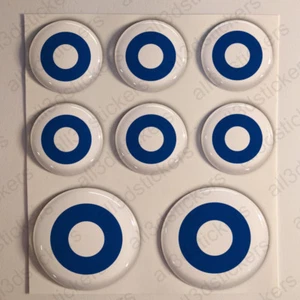 Finland Stickers Cockade 3D Roundel Resin Domed Adhesive Air Force Sticker - Imagen 1 de 1
