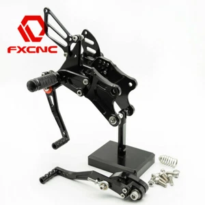 FXCNC CNC Rearsets Footpegs Footrest Mount For For GSXR1000 2017-2021 2020 2019 - Picture 1 of 11