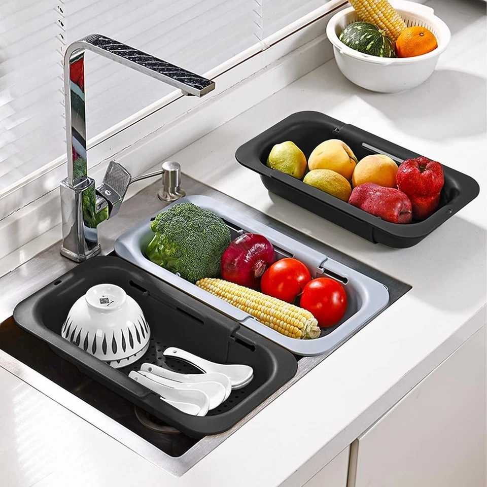 Sopra il Lavello Colino Cestello (36-49cm), Scolapasta da Lavello Estendibile, - Immagine 1 di 4