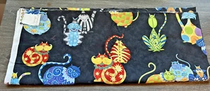 The Cat's Meow Bella Lu Studio South Seam Imports Quilting Fabric 2 Yards 44" W - Picture 1 of 7