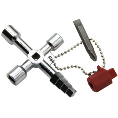 MARKENLOS Universal Schlüssel Vierkantschlüssel Schaltschrank-Schlüssel Dreikantschlüssel