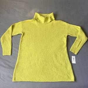 Style & Co Sweater Neon Green, Cowl Neck, Long Sleeve Size XXL Ribbed, New/Tags - Picture 1 of 9
