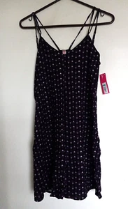Xhilaration Damen Kleid Medium schwarz lila Prints verstellbare Träger NEU - Bild 1 von 3