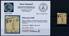 ÖSTERREICH 1858 2kr, gelb, Type II. Nr.10 II.a, PRAG (B) STRAKOSCH Befund! P!